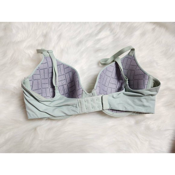 Victorias Secret Womens Uplift Semi Demi Bra Green Underwire Adjustable 34D - Picture 2 of 3